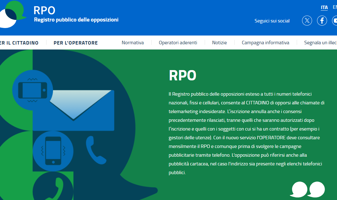 Registro Pubblico delle Opposizioni. Cos’è e come funziona